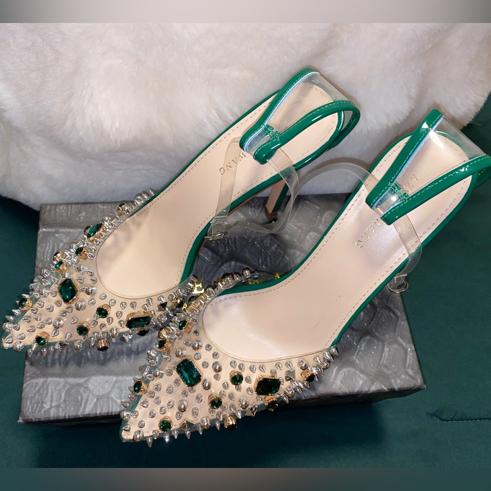 Ankle Strap Pump Green